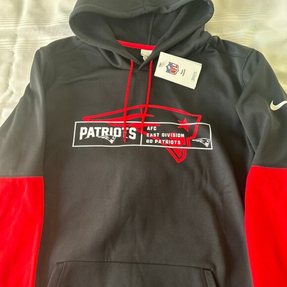 New England Patriots Nike Color Block Fleece Performance Hoodie - NWT - Picture 3 of 7